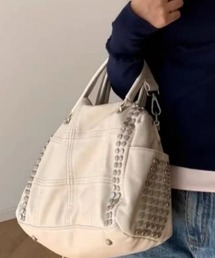 おしゃれスタ（オシャレスタ）の「スタッズデザイン２WAYバッグ（ショルダーバッグ）」