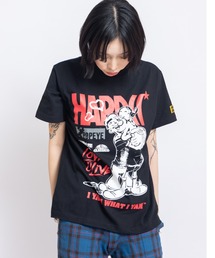 ポパイTM&オリーブ Tシャツ(ニューヨーク・ブラック)