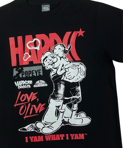 ハードコアチョコレート(ハードコアチョコレート)の「ポパイTM&オリーブ Tシャツ(ニューヨーク・ブラック)(Tシャツ/カットソー・メンズ・ブラック・LARGE/X-LARGE/XX-LARGE)」の5枚目の写真