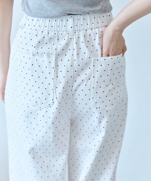 flaeu(フラユ)の「Pin Dot Relax Pants(デニムパンツ・レディース・ホワイト/ブラック・LARGE/MEDIUM)」の16枚目の写真
