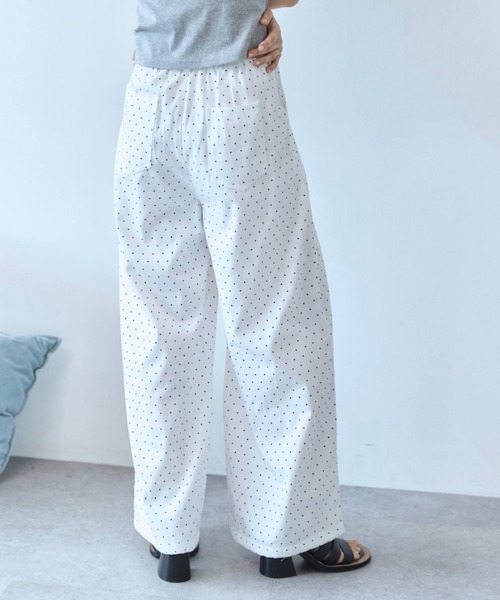 flaeu(フラユ)の「Pin Dot Relax Pants(デニムパンツ・レディース・ホワイト/ブラック・LARGE/MEDIUM)」の18枚目の写真