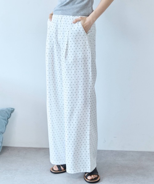 flaeu(フラユ)の「Pin Dot Relax Pants(デニムパンツ・レディース・ホワイト/ブラック・LARGE/MEDIUM)」の20枚目の写真