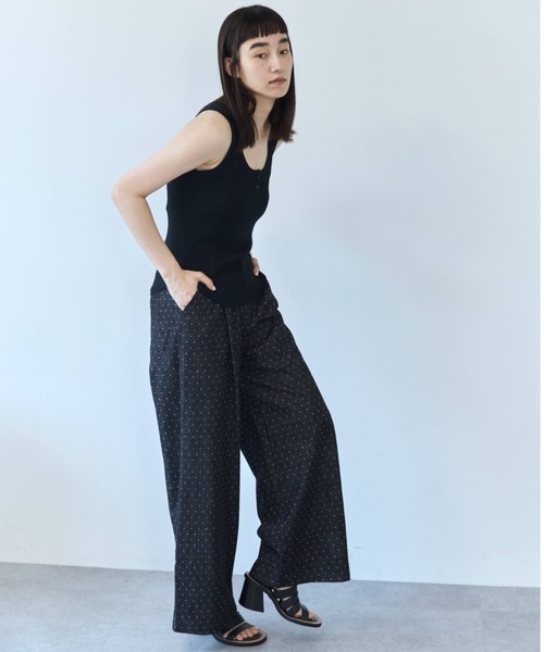 flaeu(フラユ)の「Pin Dot Relax Pants(デニムパンツ・レディース・ホワイト/ブラック・LARGE/MEDIUM)」の12枚目の写真