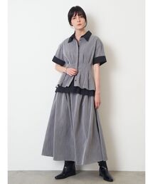 レイヤードシャツワンピース