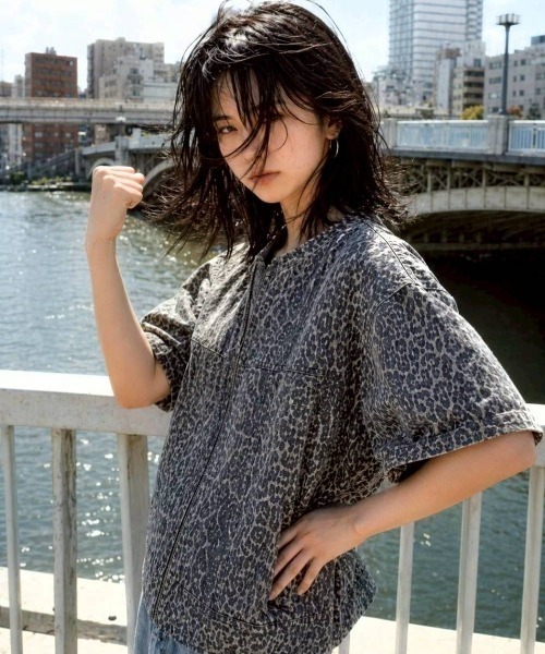 セール】柄半袖ショートスリーブブルゾン（Tシャツ/カットソー