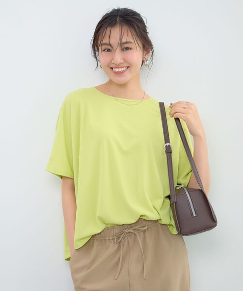 Green Parks(グリーンパークス)の「ワイドボストンバッグ(ボストンバッグ・レディース・ブラウン/ライトイエロー/ブラック・FREE)」の6枚目の写真