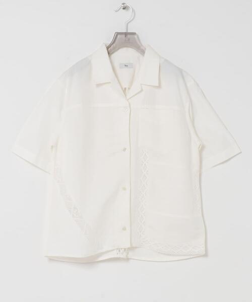 URBAN RESEARCH(アーバンリサーチ)の「Teya LACE PANEL SHIRTS(シャツ/ブラウス・レディース・ホワイト・FREE)」の4枚目の写真