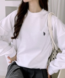 【U.S. POLO ASSN. 】ダンボールニット 裾配色 リブ スウェット プルオーバー
