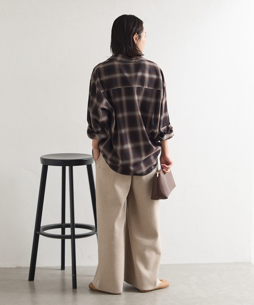 JOURNAL STANDARD(ジャーナルスタンダード)の「リヨセルチェックシャツ(シャツ/ブラウス・レディース・ブラック系その他/ブラウン・FREE)」の17枚目の写真