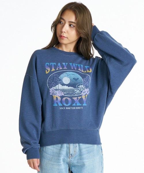 ROXY(ロキシー)の「ROXY/ロキシー クループルオーバースウェット RPO264022(スウェット・レディース・ライム/ネイビー/ヘザーグレー・L/M)」の3枚目の写真