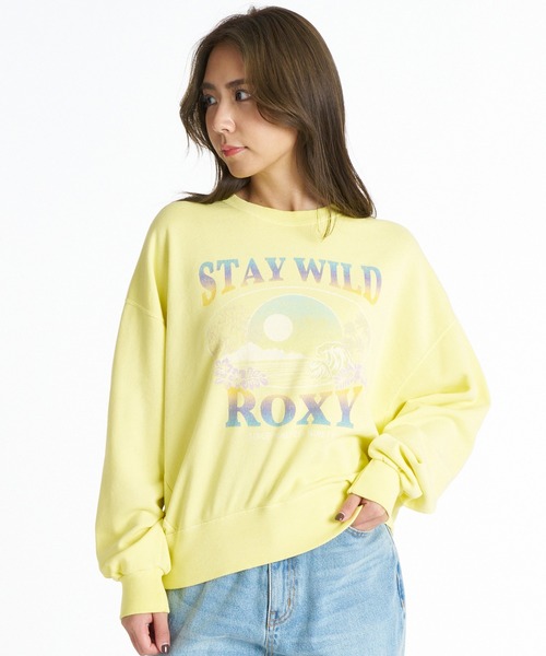 ROXY(ロキシー)の「ROXY/ロキシー クループルオーバースウェット RPO264022(スウェット・レディース・ライム/ネイビー/ヘザーグレー・L/M)」の6枚目の写真