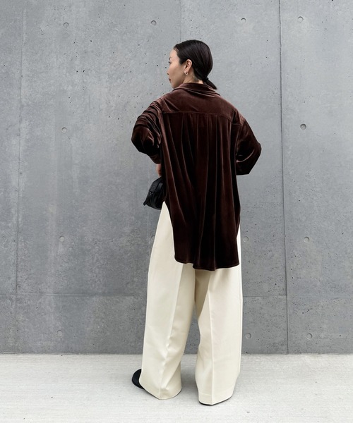 select MOCA by son(セレクトモカバイソン)の「ツータックスラックス【by SON】(スラックス・レディース・ブラック/アイボリー・LARGE/MEDIUM/SMALL)」の19枚目の写真