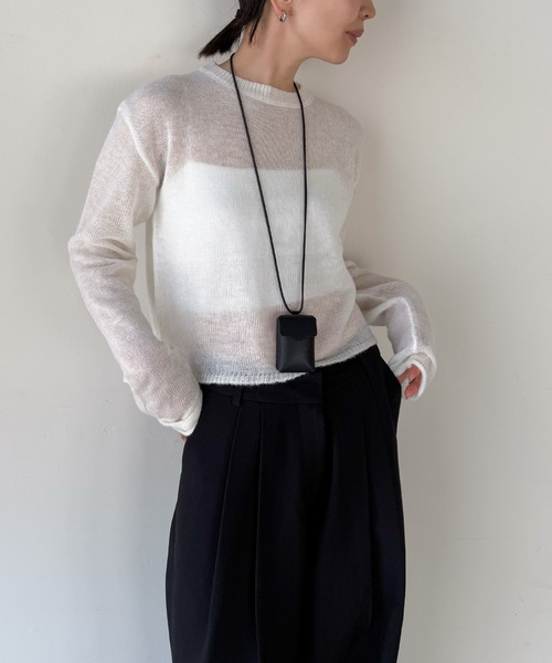 select MOCA by son(セレクトモカバイソン)の「ツータックスラックス【by SON】(スラックス・レディース・ブラック/アイボリー・LARGE/MEDIUM/SMALL)」の11枚目の写真