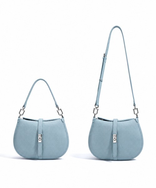 NiiNa(ニーナ)の「【 NiiNa / ニーナ 】高品質牛革2WAYハーフムーンショルダーバッグ(ショルダーバッグ・レディース・ピンク/ホワイト/ブラック/ブルー・FREE)」の9枚目の写真
