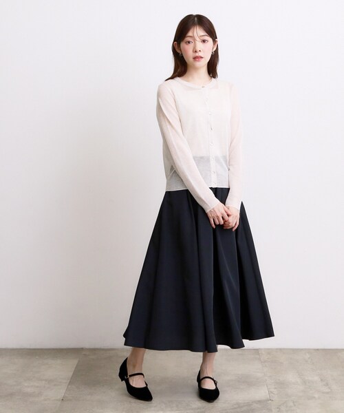 grove(グローブ)の「高評価!【洗える/名品】大人の透け感、シアーカーディガン(カーディガン/ボレロ・レディース・ブラック/ブラウン系/オフホワイト・02/01/03)」の15枚目の写真