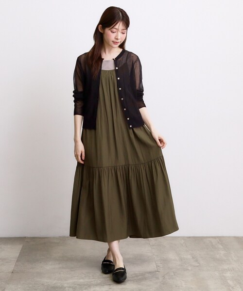 grove(グローブ)の「高評価!【洗える/名品】大人の透け感、シアーカーディガン(カーディガン/ボレロ・レディース・ブラック/ブラウン系/オフホワイト・02/01/03)」の18枚目の写真
