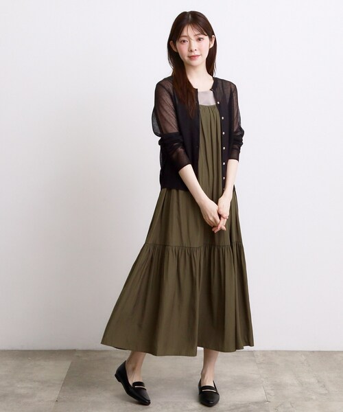 grove(グローブ)の「高評価!【洗える/名品】大人の透け感、シアーカーディガン(カーディガン/ボレロ・レディース・ブラック/ブラウン系/オフホワイト・02/01/03)」の19枚目の写真