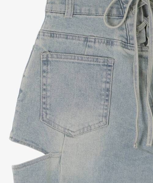 MAJESTIC LEGON(マジェスティックレゴン)の「サイドスリットキラキラデニム(デニムパンツ・レディース・サックスブルー/グレー・MEDIUM/SMALL)」の15枚目の写真