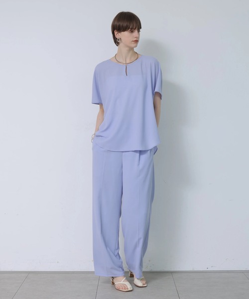 CADUNE(カデュネ)の「クールスリムストレートパンツ(その他パンツ・レディース・ブルーパープル・40/38/36/34)」の2枚目の写真