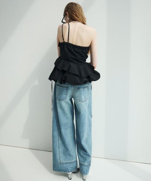 JOSE MOON(ジョゼムーン)の「ASSYMMETRY CAMI BUSTIER/アシンメトリーキャミビスチェ(その他トップス・レディース・ホワイト/ブラック・36/38)」の5枚目の写真