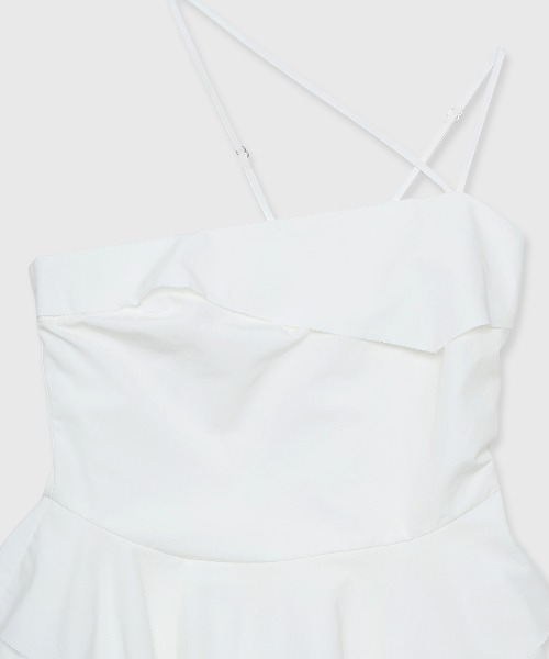 JOSE MOON(ジョゼムーン)の「ASSYMMETRY CAMI BUSTIER/アシンメトリーキャミビスチェ(その他トップス・レディース・ホワイト/ブラック・36/38)」の13枚目の写真