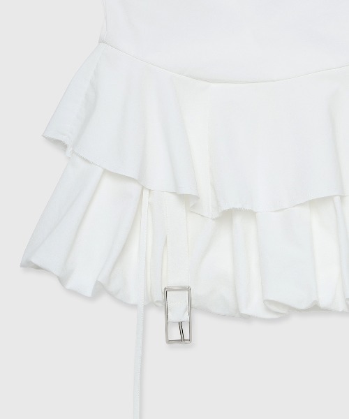 JOSE MOON(ジョゼムーン)の「ASSYMMETRY CAMI BUSTIER/アシンメトリーキャミビスチェ(その他トップス・レディース・ホワイト/ブラック・36/38)」の17枚目の写真