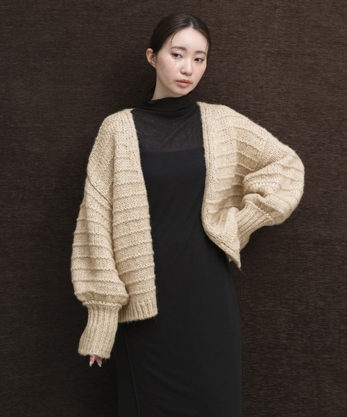 select MOCA Et(セレクトモカエト)の「【Et】Alpaca Touch Garter Bolero(カーディガン/ボレロ・レディース・ブラック/ブラウン/ベージュ・FREE)」の3枚目の写真