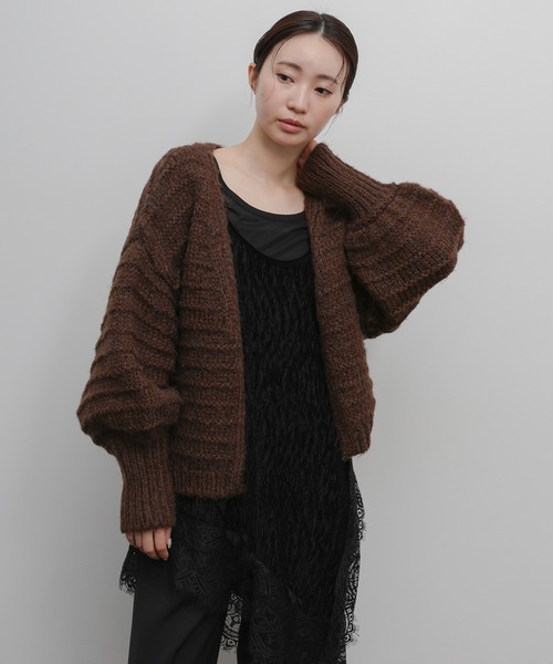select MOCA Et(セレクトモカエト)の「【Et】Alpaca Touch Garter Bolero(カーディガン/ボレロ・レディース・ブラック/ブラウン/ベージュ・FREE)」の1枚目の写真