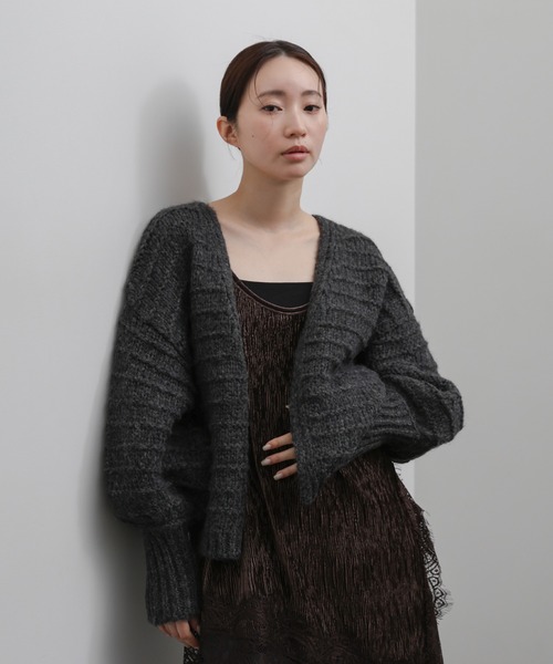 select MOCA Et(セレクトモカエト)の「【Et】Alpaca Touch Garter Bolero(カーディガン/ボレロ・レディース・ブラック/ブラウン/ベージュ・FREE)」の2枚目の写真
