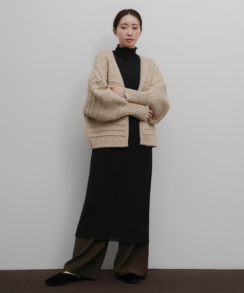 select MOCA Et(セレクトモカエト)の「【Et】Alpaca Touch Garter Bolero(カーディガン/ボレロ・レディース・ブラック/ブラウン/ベージュ・FREE)」の12枚目の写真