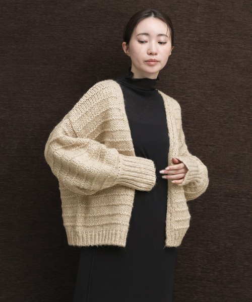 select MOCA Et(セレクトモカエト)の「【Et】Alpaca Touch Garter Bolero(カーディガン/ボレロ・レディース・ブラック/ブラウン/ベージュ・FREE)」の7枚目の写真