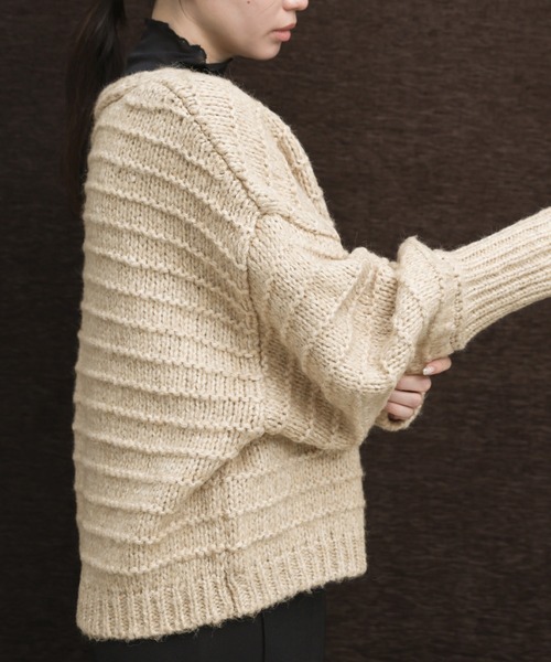 select MOCA Et(セレクトモカエト)の「【Et】Alpaca Touch Garter Bolero(カーディガン/ボレロ・レディース・ブラック/ブラウン/ベージュ・FREE)」の8枚目の写真