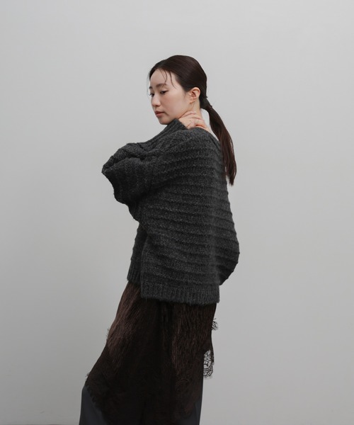 select MOCA Et(セレクトモカエト)の「【Et】Alpaca Touch Garter Bolero(カーディガン/ボレロ・レディース・ブラック/ブラウン/ベージュ・FREE)」の15枚目の写真
