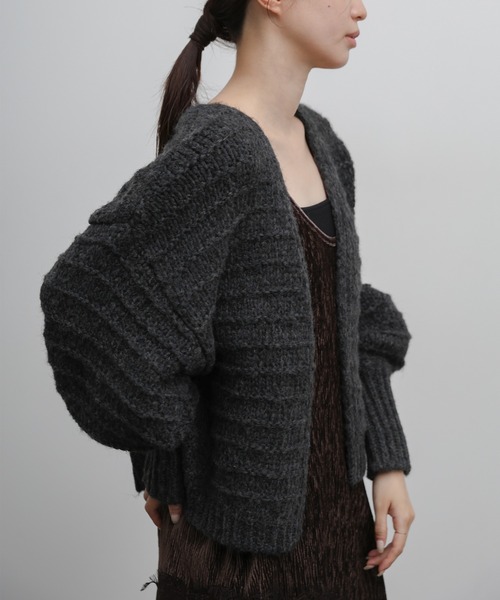 select MOCA Et(セレクトモカエト)の「【Et】Alpaca Touch Garter Bolero(カーディガン/ボレロ・レディース・ブラック/ブラウン/ベージュ・FREE)」の14枚目の写真