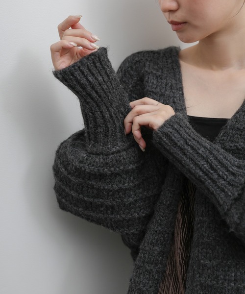 select MOCA Et(セレクトモカエト)の「【Et】Alpaca Touch Garter Bolero(カーディガン/ボレロ・レディース・ブラック/ブラウン/ベージュ・FREE)」の16枚目の写真