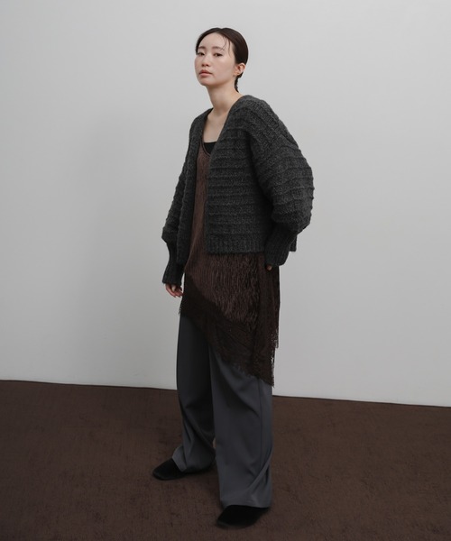 select MOCA Et(セレクトモカエト)の「【Et】Alpaca Touch Garter Bolero(カーディガン/ボレロ・レディース・ブラック/ブラウン/ベージュ・FREE)」の5枚目の写真