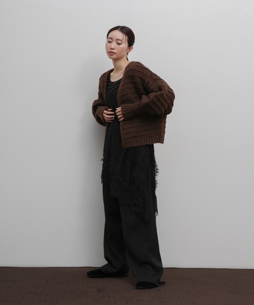 select MOCA Et(セレクトモカエト)の「【Et】Alpaca Touch Garter Bolero(カーディガン/ボレロ・レディース・ブラック/ブラウン/ベージュ・FREE)」の6枚目の写真