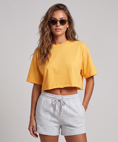 CAMBER(キャンバー)の「【T22】【CAMBER/キャンバー】CAMBER MAX WEIGHT CROP TEE CAM301C(Tシャツ/カットソー・レディース・レッド/グレー/ゴールド/ブラック/ホワイト・SMALL/MEDIUM)」の5枚目の写真