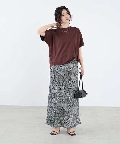 MICA&DEAL(マイカ&ディール)の「ルーズドルマンTシャツ(Tシャツ/カットソー・レディース・ワインレッド/グレイッシュベージュ/ホワイト・FREE)」の15枚目の写真