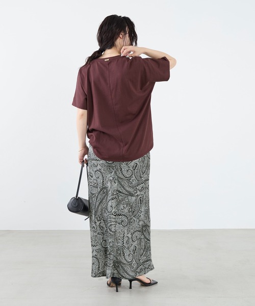 MICA&DEAL(マイカ&ディール)の「ルーズドルマンTシャツ(Tシャツ/カットソー・レディース・ワインレッド/グレイッシュベージュ/ホワイト・FREE)」の17枚目の写真