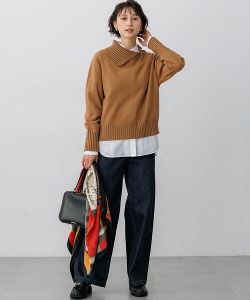 23区 L(ニジュウサンクオオキイサイズ)の「CANCLINI ベーシック シャツ(シャツ/ブラウス・レディース・ブルー系その他/ホワイト系/ブルー系/ブラウン系その他/オレンジ系その他・44/46/50)」の19枚目の写真