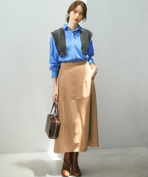 23区 L(ニジュウサンクオオキイサイズ)の「CANCLINI ベーシック シャツ(シャツ/ブラウス・レディース・ブルー系その他/ホワイト系/ブルー系/ブラウン系その他/オレンジ系その他・44/46/50)」の21枚目の写真