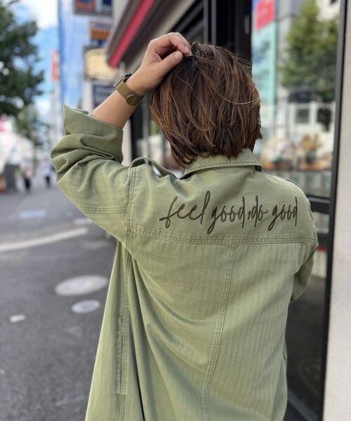 RIVE DROITE(リヴドロワ)の「【Yossshiiii企画】【A・MONN】バックロゴシャツワンピース(シャツワンピース・レディース・カーキ・38/40/36)」の7枚目の写真