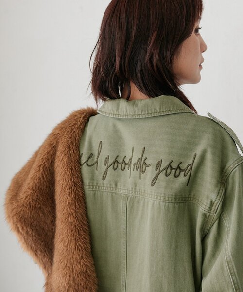 RIVE DROITE(リヴドロワ)の「【Yossshiiii企画】【A・MONN】バックロゴシャツワンピース(シャツワンピース・レディース・カーキ・38/40/36)」の16枚目の写真