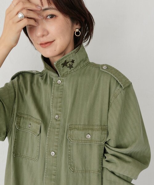 RIVE DROITE(リヴドロワ)の「【Yossshiiii企画】【A・MONN】バックロゴシャツワンピース(シャツワンピース・レディース・カーキ・38/40/36)」の20枚目の写真