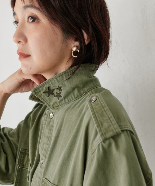 RIVE DROITE(リヴドロワ)の「【Yossshiiii企画】【A・MONN】バックロゴシャツワンピース(シャツワンピース・レディース・カーキ・38/40/36)」の21枚目の写真