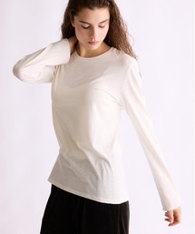 COTTON CASHMERE CREW NECK T