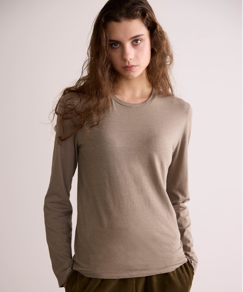 WALANCE（ワランス）の「COTTON CASHMERE CREW NECK T（Tシャツ/カットソー・レディース・オフホワイト・FREE）」の17枚目の写真