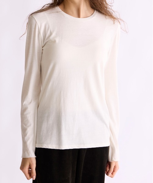 WALANCE（ワランス）の「COTTON CASHMERE CREW NECK T（Tシャツ/カットソー・レディース・オフホワイト・FREE）」の19枚目の写真