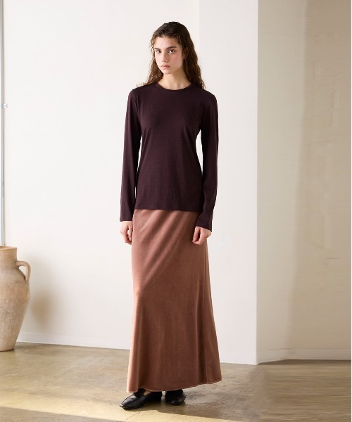 WALANCE（ワランス）の「COTTON CASHMERE CREW NECK T（Tシャツ/カットソー・レディース・オフホワイト・FREE）」の3枚目の写真